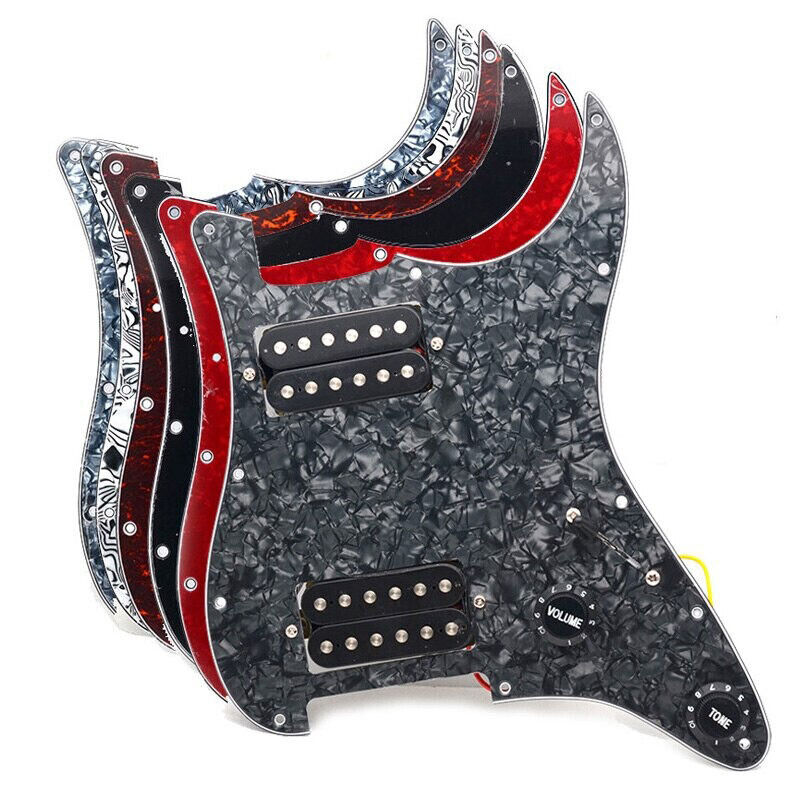1 Set Guitar HH Prewired Loaded Pickguard Plate Fit Stratocaster ST