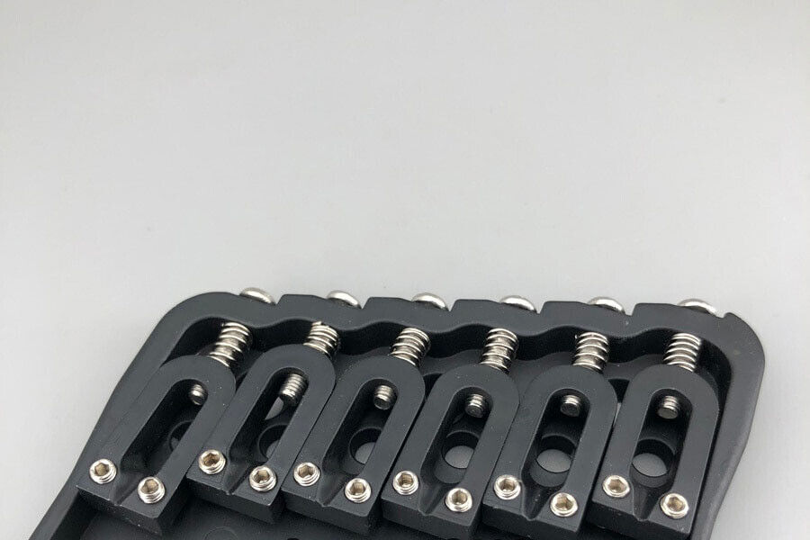Black 6 String Fanned Fret Bridge Fit Schecter,Mayones,Ibanez,ESP LTD,Chapman