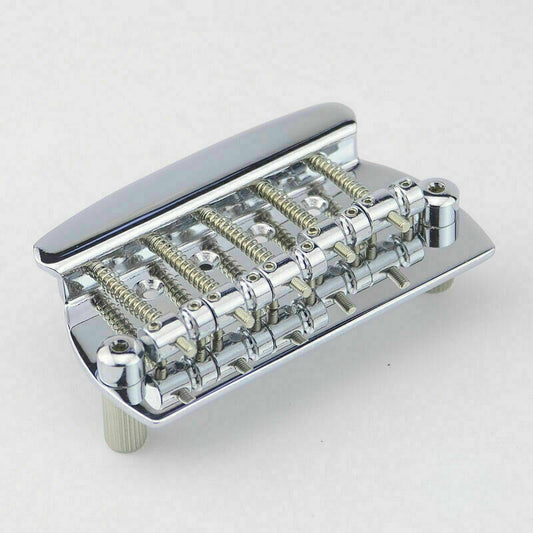 5 String Electric Bass Fixed Hardtail Bridge in Chrome Fit MusicMan Bass Guitar