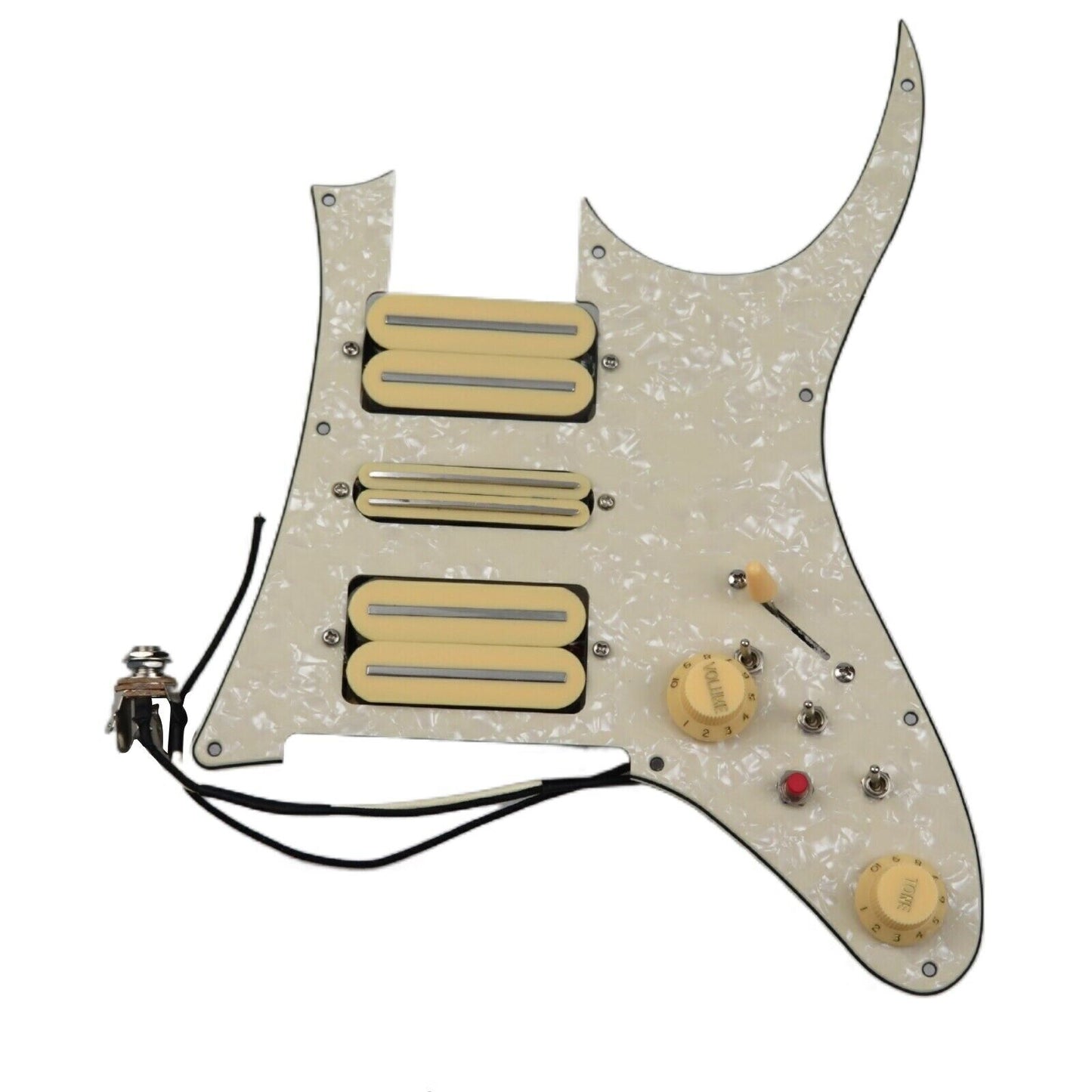 1 Set Guitar HSH Multi Tone Loaded Prewired Pickguard Fit Ibanez Guitars