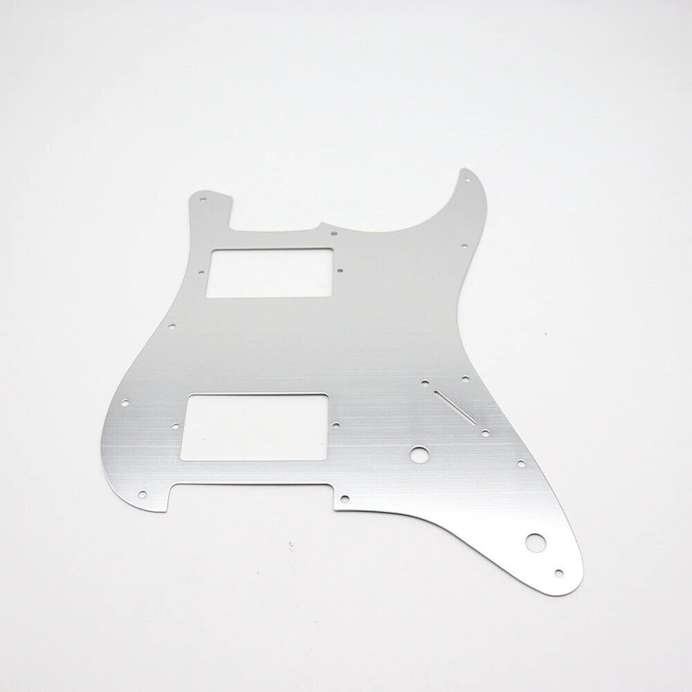1 Piece HH Aluminum Pickguard Guitar Scratch Plate in Silver Fit Fender Strat ST
