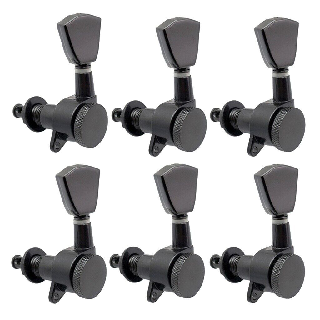 Black Guitar Locking Tuners 6L Tuning Pegs Fit Peavey,Suhr,Washburn,EVH,Cort,ESP