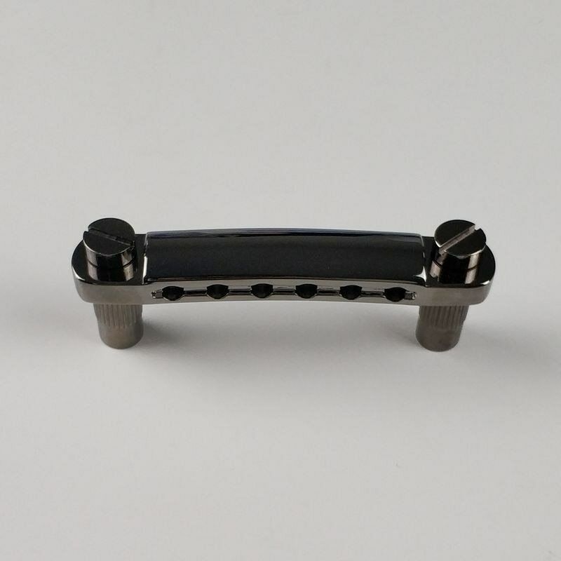 Black Nickel Guitar Tune-O-Matic Tailpiece Fit Epiphone,Ibanez,Schecter,Greco