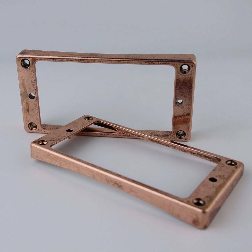 2pcs Curved Aged Bronze Metal Guitar Pickup Rings Fit Epiphone Les Paul LP