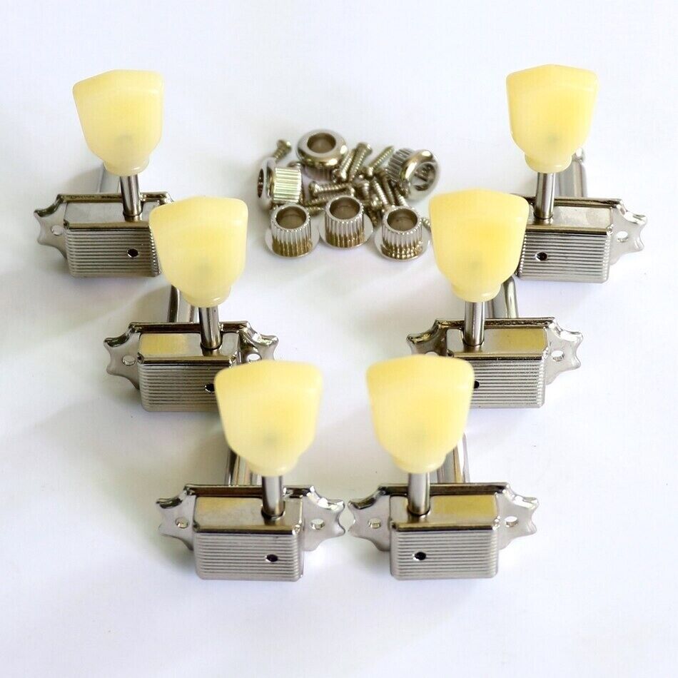 Vintage Deluxe Guitar Machine Heads Tuning Pegs in Nickel Fit Gibson Les Paul SG