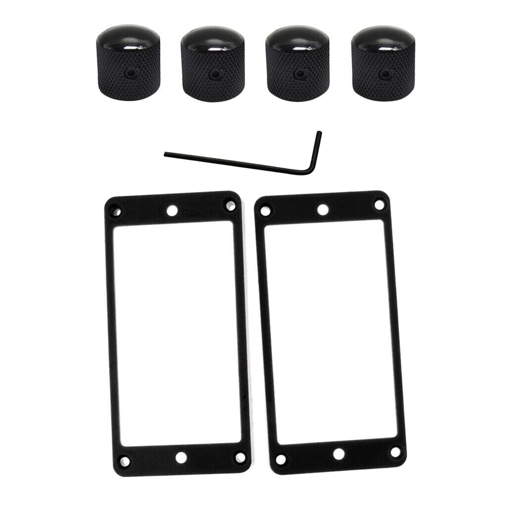 Guitar Humbucker Pickups Rings with Knobs Fit Ibanez,Dean,Kramer,Fende ...