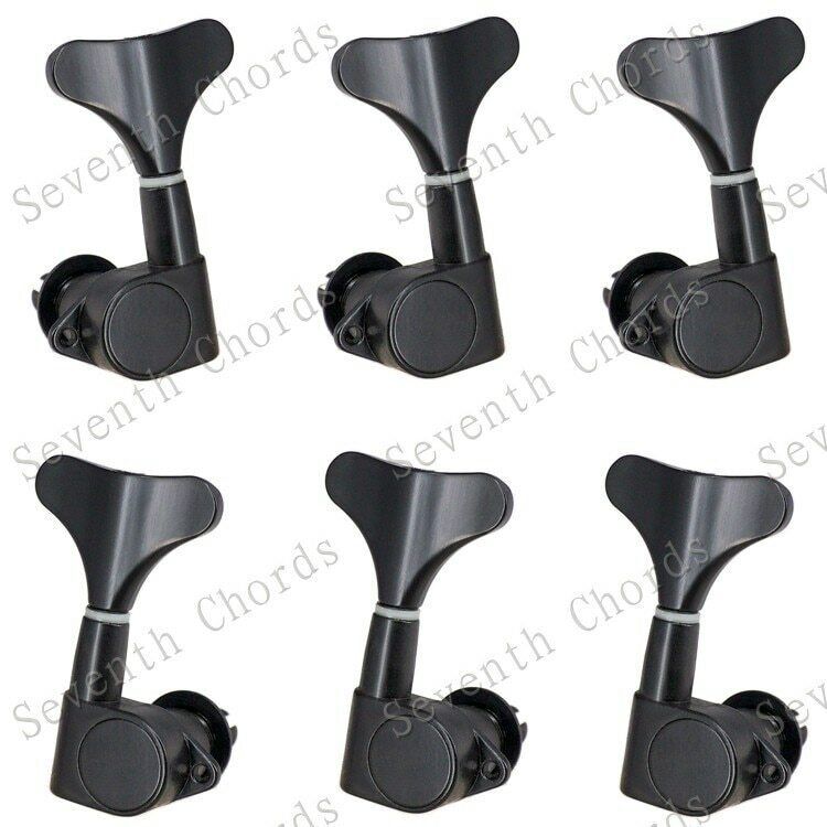 3+3 Black Bass Tuners Machine Heads Fit Carvin,Washburn,Schecter,Ibanez,ESP LTD