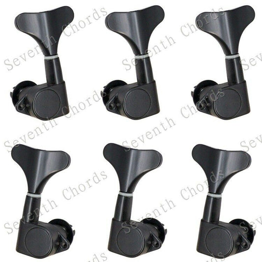 3+3 Black Bass Tuners Machine Heads Fit Carvin,Washburn,Schecter,Ibanez,ESP LTD