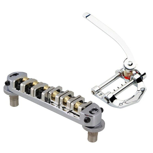 Guitar Vibrato Tailpiece w/ Roller Tune-O-Matic Fit Epiphone,Ibanez,Cort,Fender