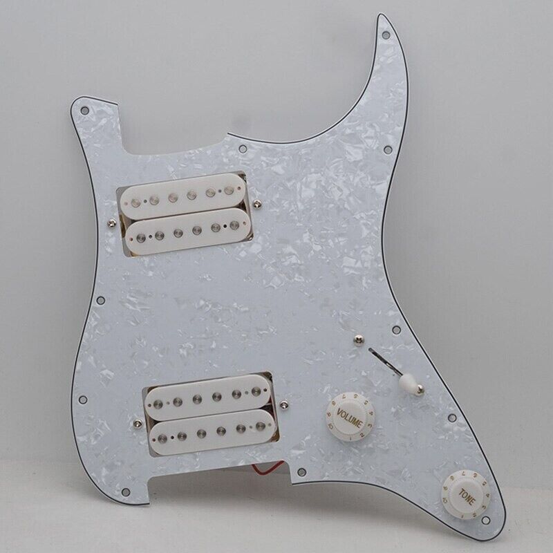 1 Set Guitar HH Prewired Loaded Pickguard Plate Fit Stratocaster ST