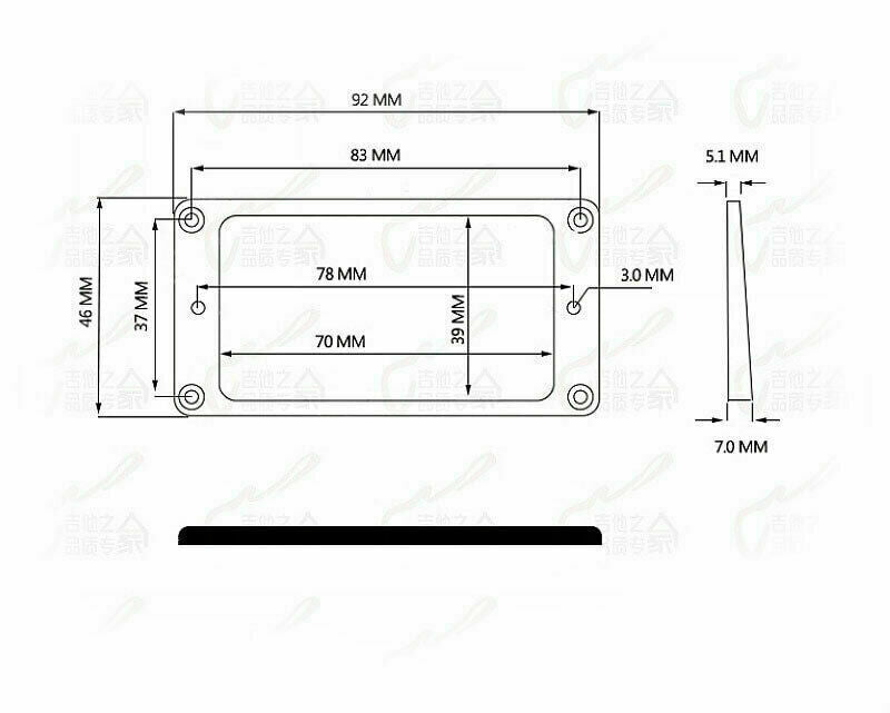 Black Guitar Flat Humbucker Pickups Rings Fit Charvel,Ibanez,Jackson,S ...