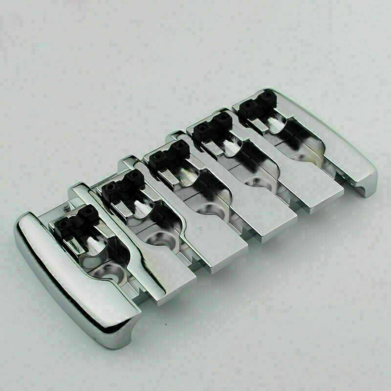 Chrome 5 String Bass Bridge Fit Schecter,Washburn,ESP LTD,Ibanez,Cort,Peavey