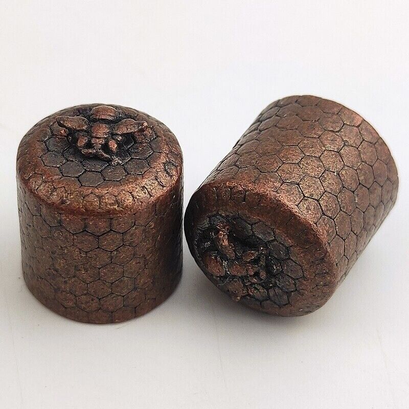 2pcs Copper Red Metal Bass Guitar Knobs Fit Fender,Schecter,Squier,Rogue,Peavey