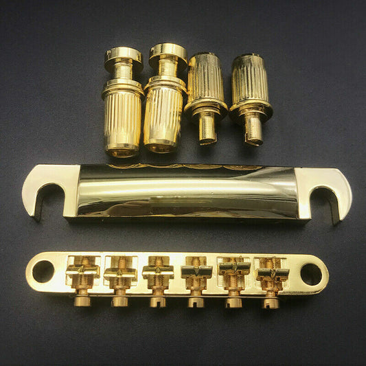 1 Set Gold Guitar Tune-O-Matic Bridge and Tailpiece Fit Ibanez,Epiphone,ESP LTD