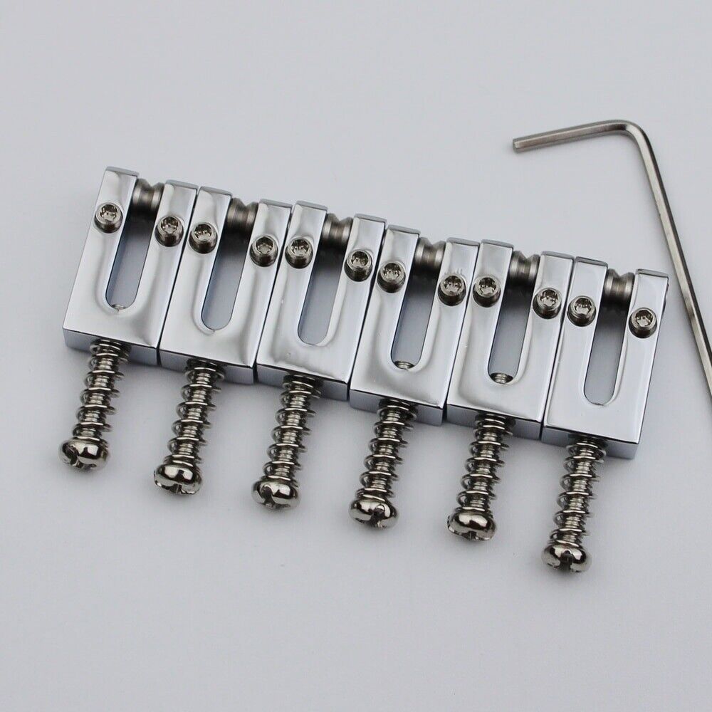 6PCS Stainless Steel 10.5mm Guitar Roller Saddles Fit Fender Stratocaster Strat