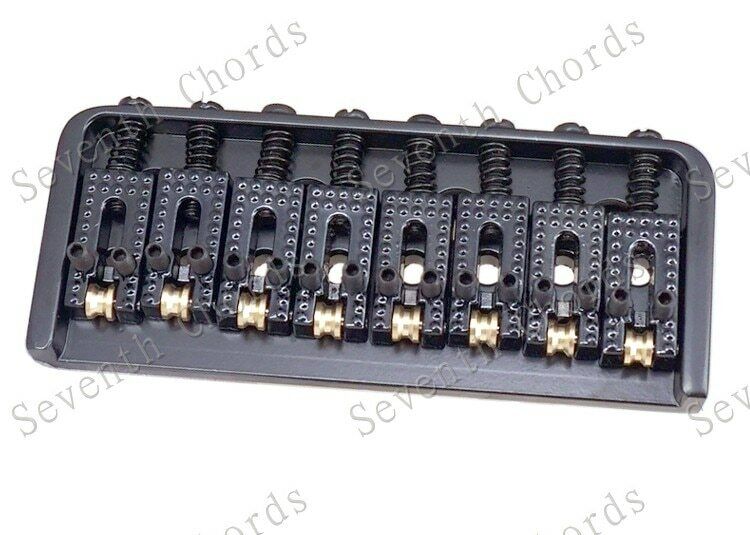 Black 8 String Guitar Fixed Roller Bridge Fit Schecter,Jackson,ESP LTD,Ibanez