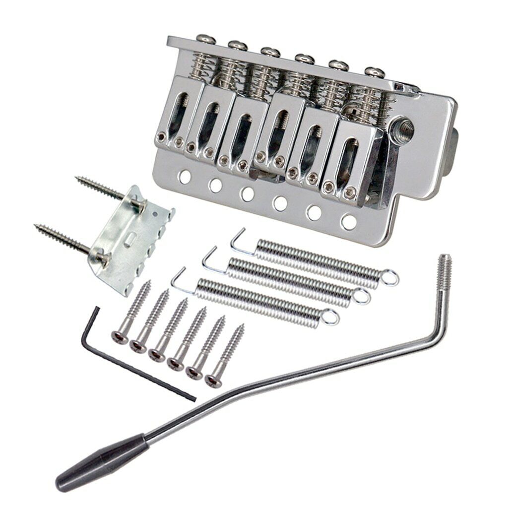 Chrome Left Hand Bridge Tremolo System Set Fit Fender Stratocaster Strat