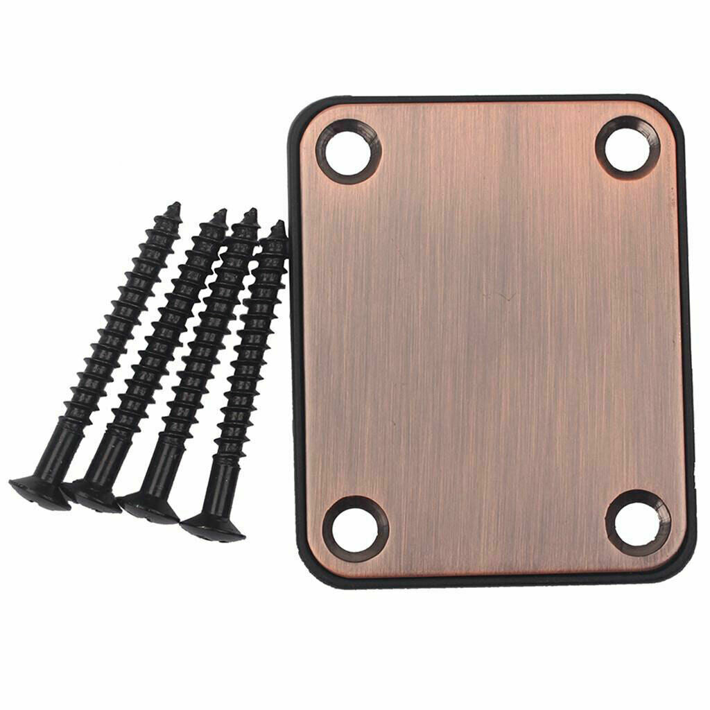 Purple Bronze Guitar Neck Plate with Screws Fit Schecter,Ibanez,Fender,Jackson