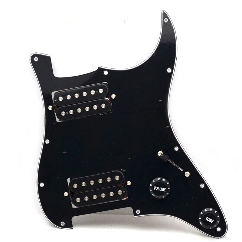 1 Set Guitar HH Prewired Loaded Pickguard Plate Fit Stratocaster ST