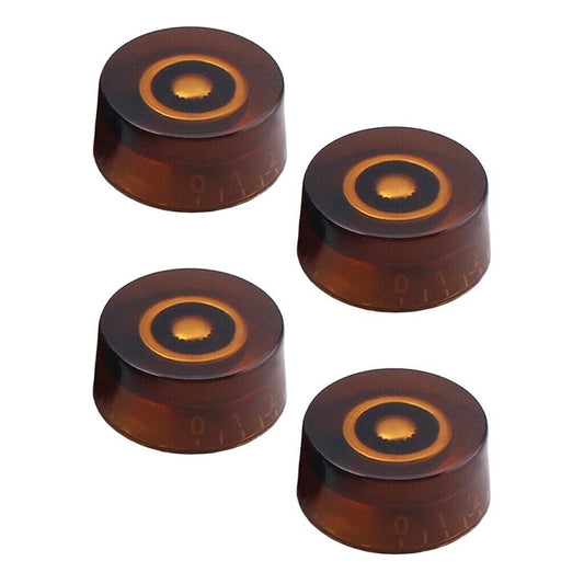 Pack of 4 Acrylic Amber Guitar Speed Knobs Fit Edwards,Greco,Burny,Ibanez,PRS