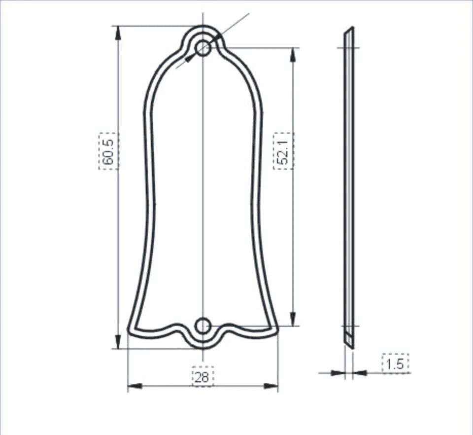 1 Piece Two Holes Guitar Truss Rod Cover Plate Fit Gibson Les Paul/SG/Studio