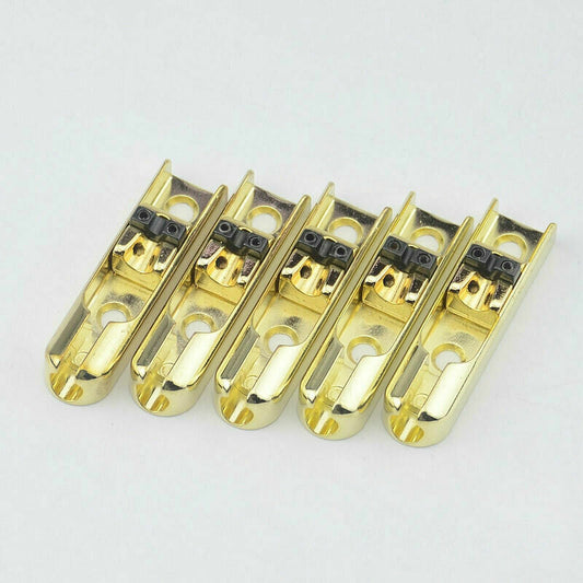 5x Gold Bass Single Saddle Bridge Fit Schecter,Spector,Cort,Washburn,Ibanez,ESP