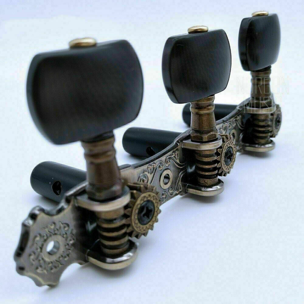 3x3 Bronze Classical Guitar Tuners Tuning Pegs Fit Takamine,Stagg,Cordoba,Yamaha