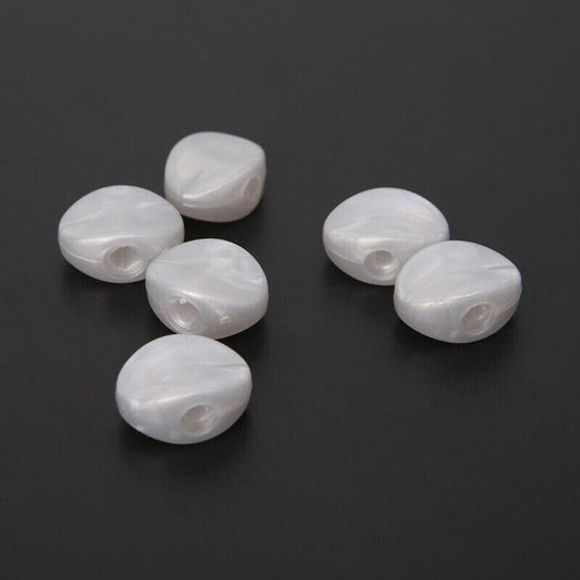 6 Pieces White Pearl Guitar Tuning Pegs Machine Heads Buttons Knobs Set