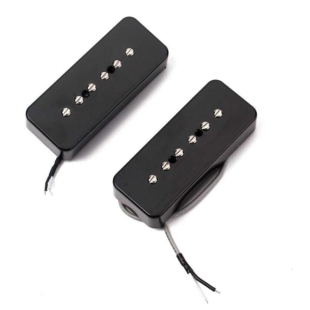 Black Guitar P90 Soapbar Pickups Set Fit Burny,Epiphone,Ibanez,PRS,Gibson,Cort
