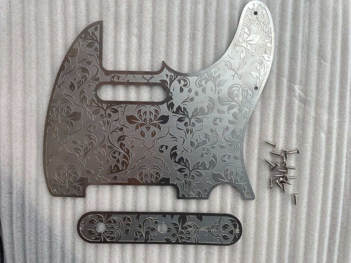 Engraved Stainless Steel Guitar Control Plate with Pickguard Fit Telecaster Tele