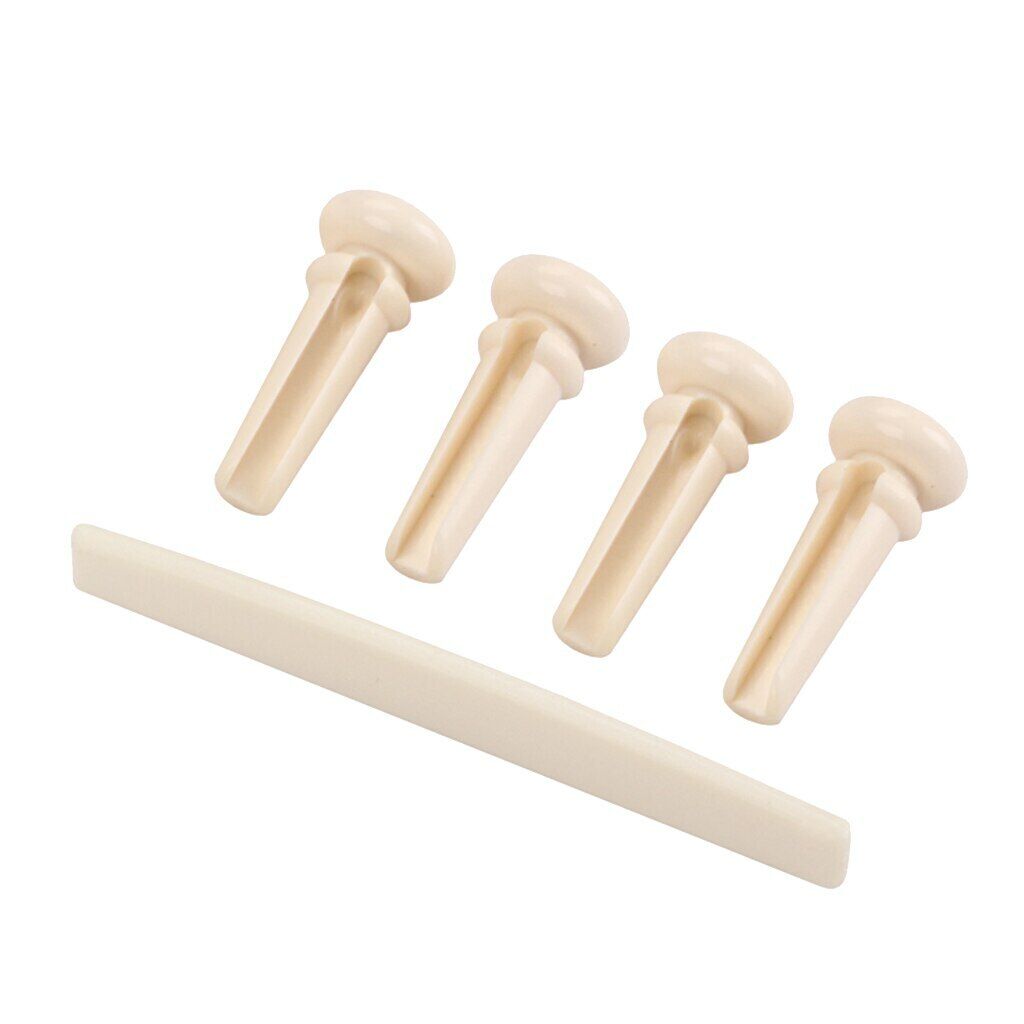 Acoustic Bass Guitar Bridge Pins, Saddle Set Fit Washburn,Epiphone,Ibanez,Rogue