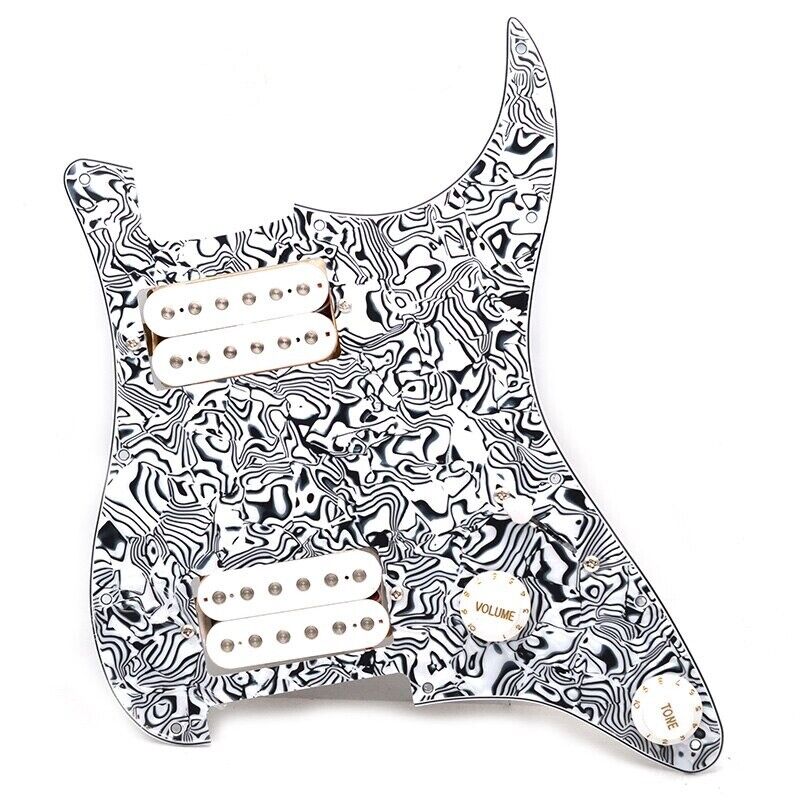 1 Set Guitar HH Prewired Loaded Pickguard Plate Fit Stratocaster ST