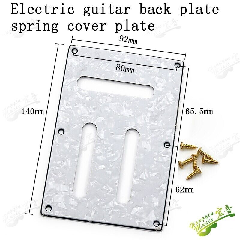 White Pearl Guitar Back Plate Tremolo Trem Cover Fit Ibanez