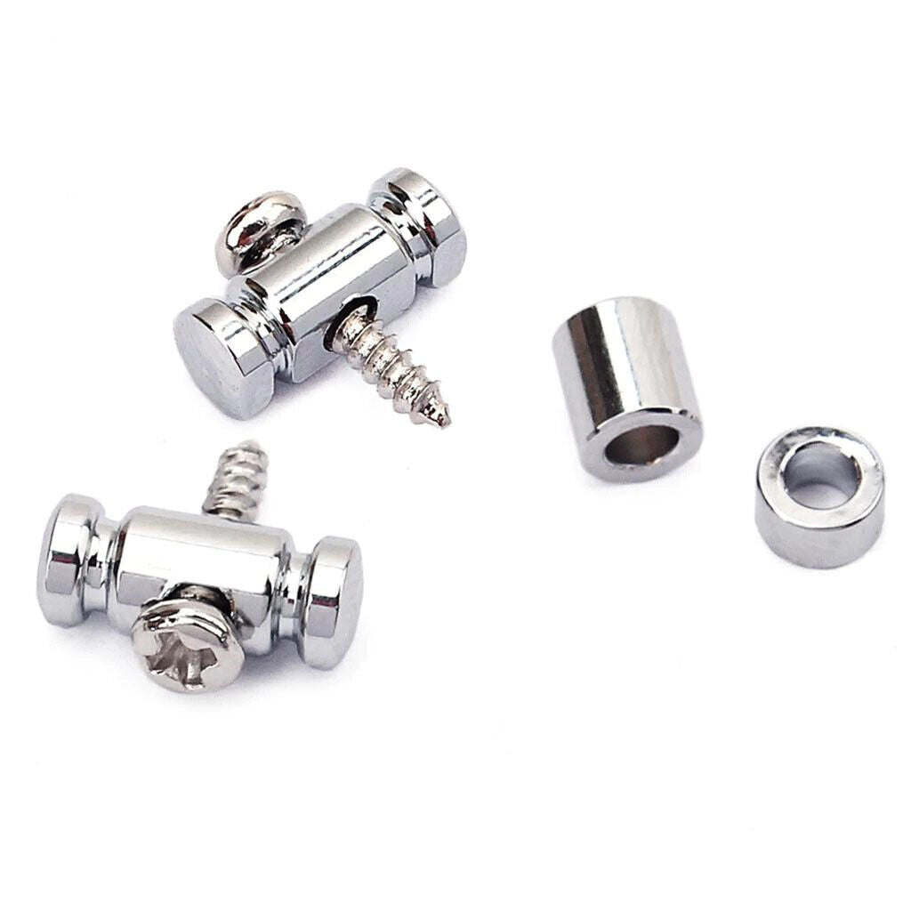 2pcs Silver Guitar Headstock String Tree Retainers Fit Fender,Squier Strat Tele