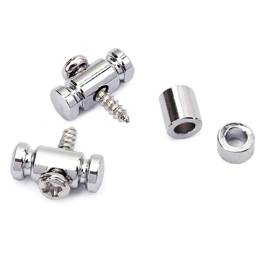 2pcs Silver Guitar Headstock String Tree Retainers Fit Fender,Squier Strat Tele