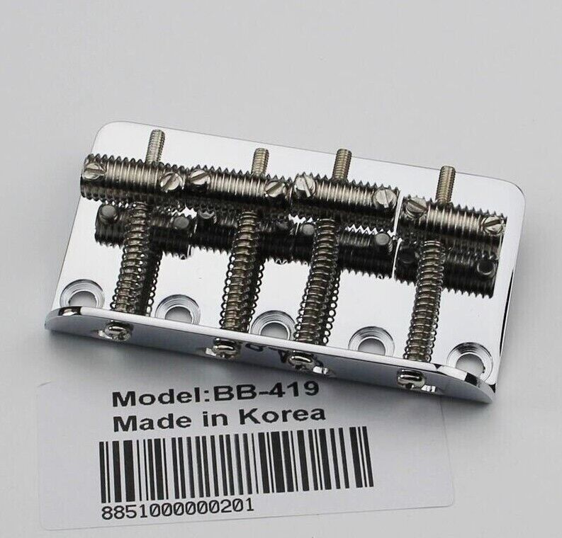 Threaded Brass Saddles Vintage 4 String Bass Bridge Fit Precision and Jazz Bass