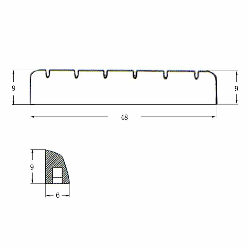 2Pcs Classical Guitar 48mm Slotted Nuts Fit Yamaha,Cordoba,Washburn,Epiphone,Eko