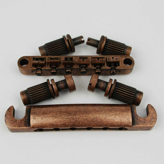 Guitar Tune-O-Matic Bridge&Tailpiece in Bronze Fit Epiphone,Gibson Les Paul SG