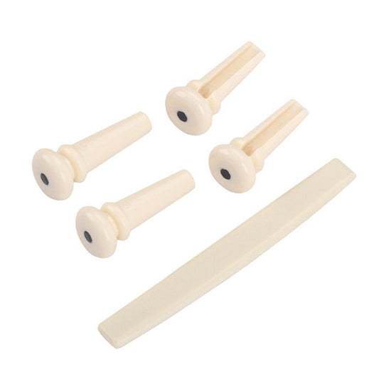 Acoustic Bass Guitar Bridge Pins, Saddle Set Fit Washburn,Epiphone,Ibanez,Rogue