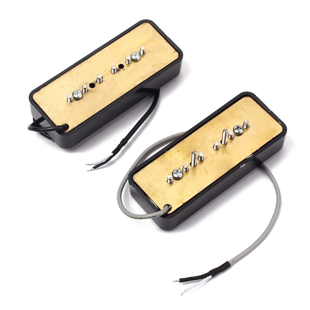 Black Guitar P90 Soapbar Pickups Set Fit Burny,Epiphone,Ibanez,PRS,Gibson,Cort