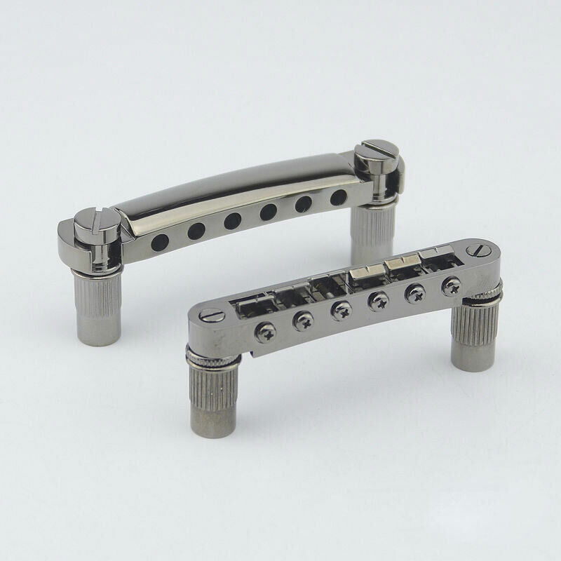 1 Set Black Nickel Guitar Bridge and Tailpiece Fit Epiphone,Gibson,Ibanez,ESP