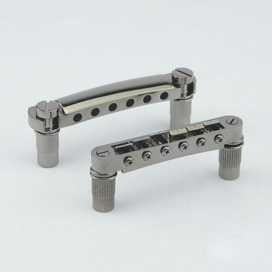1 Set Black Nickel Guitar Bridge and Tailpiece Fit Epiphone,Gibson,Ibanez,ESP