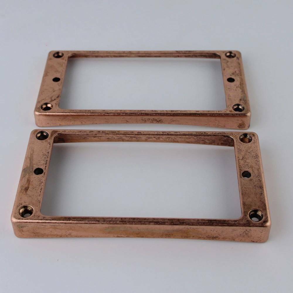2pcs Curved Aged Bronze Metal Guitar Pickup Rings Fit Epiphone Les Pau ...