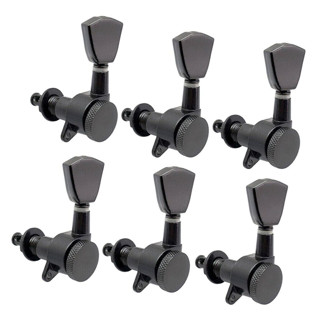 Black Guitar Locking Tuners 6L Tuning Pegs Fit Peavey,Suhr,Washburn,EVH,Cort,ESP