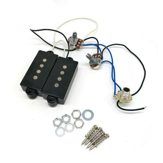 1 Set 4 String Electric Bass Guitar Pickups with Wiring Harness