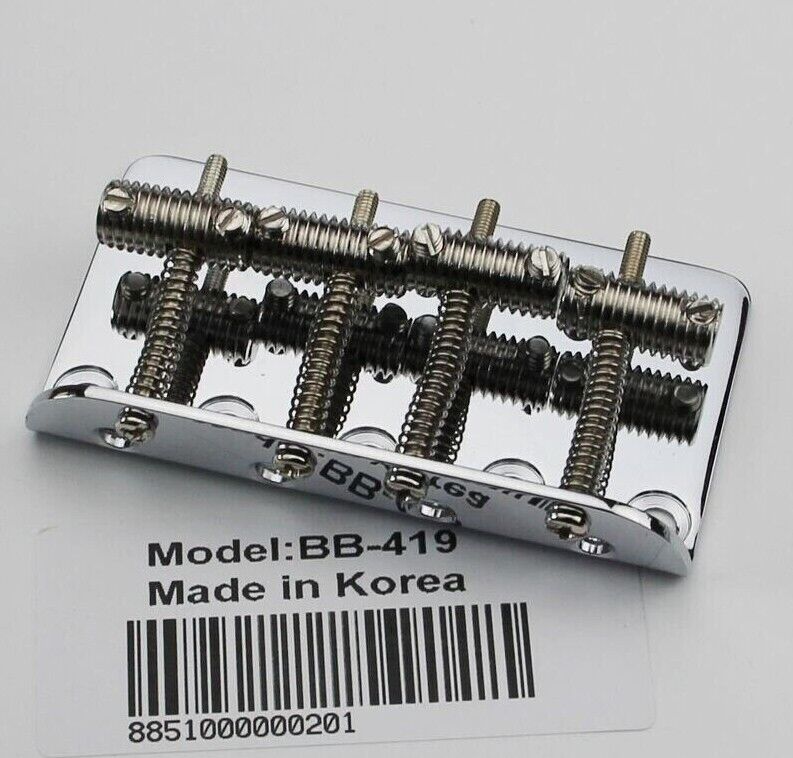 Threaded Brass Saddles Vintage 4 String Bass Bridge Fit Precision and Jazz Bass
