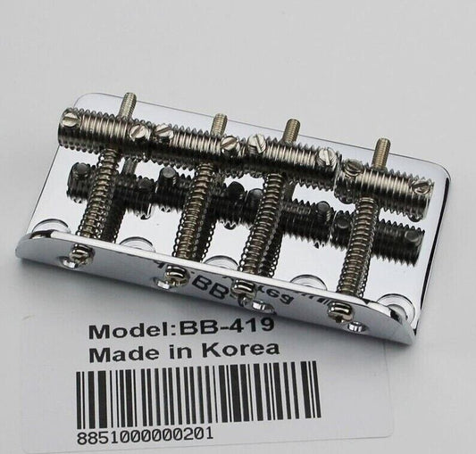 Threaded Brass Saddles Vintage 4 String Bass Bridge Fit Precision and Jazz Bass