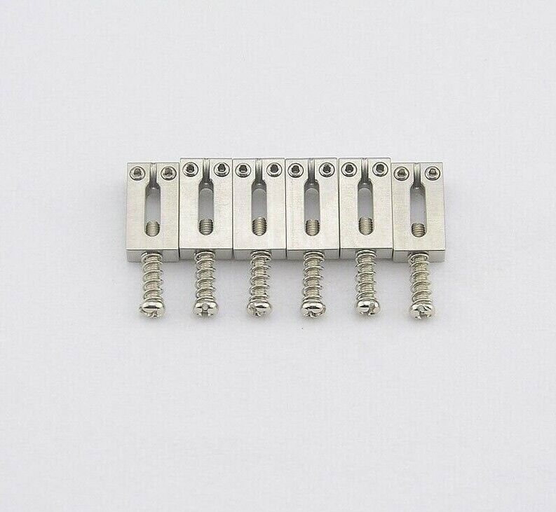 6pcs Guitar 10.5/10.8MM Steel Bridge Saddles Fit Fender Stratocaster/Telecaster