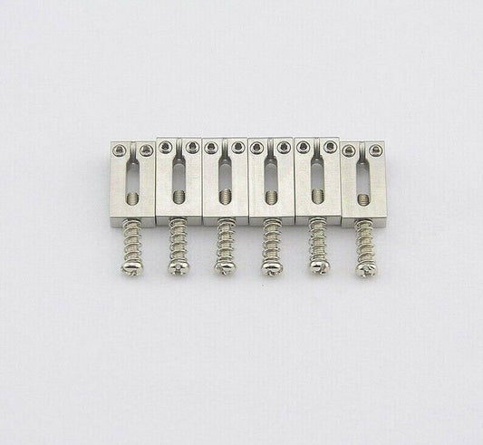 6pcs Guitar 10.5/10.8MM Steel Bridge Saddles Fit Fender Stratocaster/Telecaster