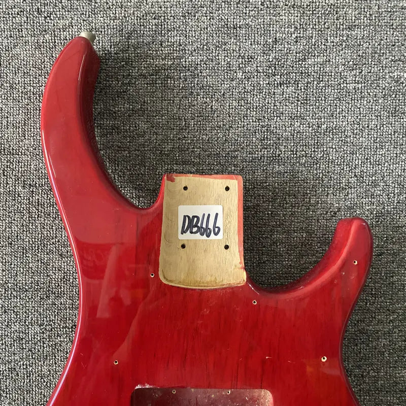 Red 5 String Bass Basswood Body
